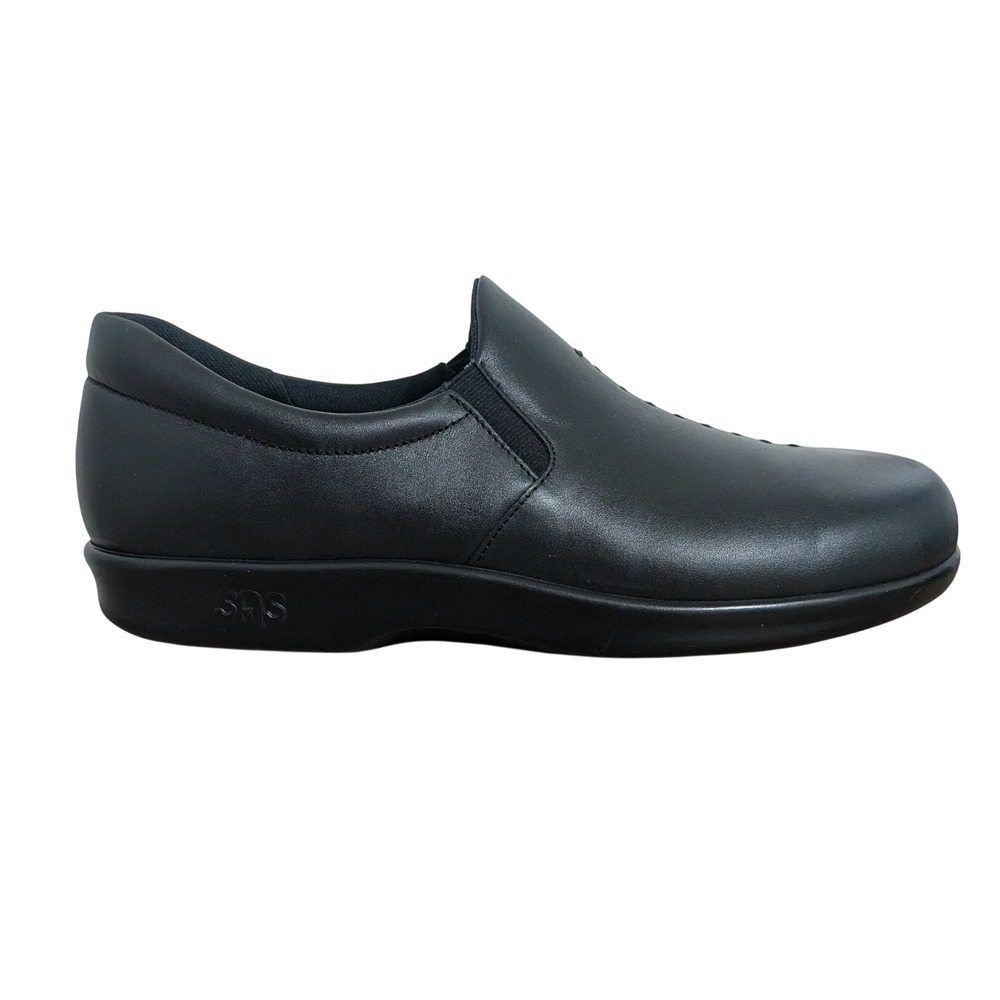 SAS Viva Slip-On Walking Shoes Women's 10.5M Black Leather Comfort USA